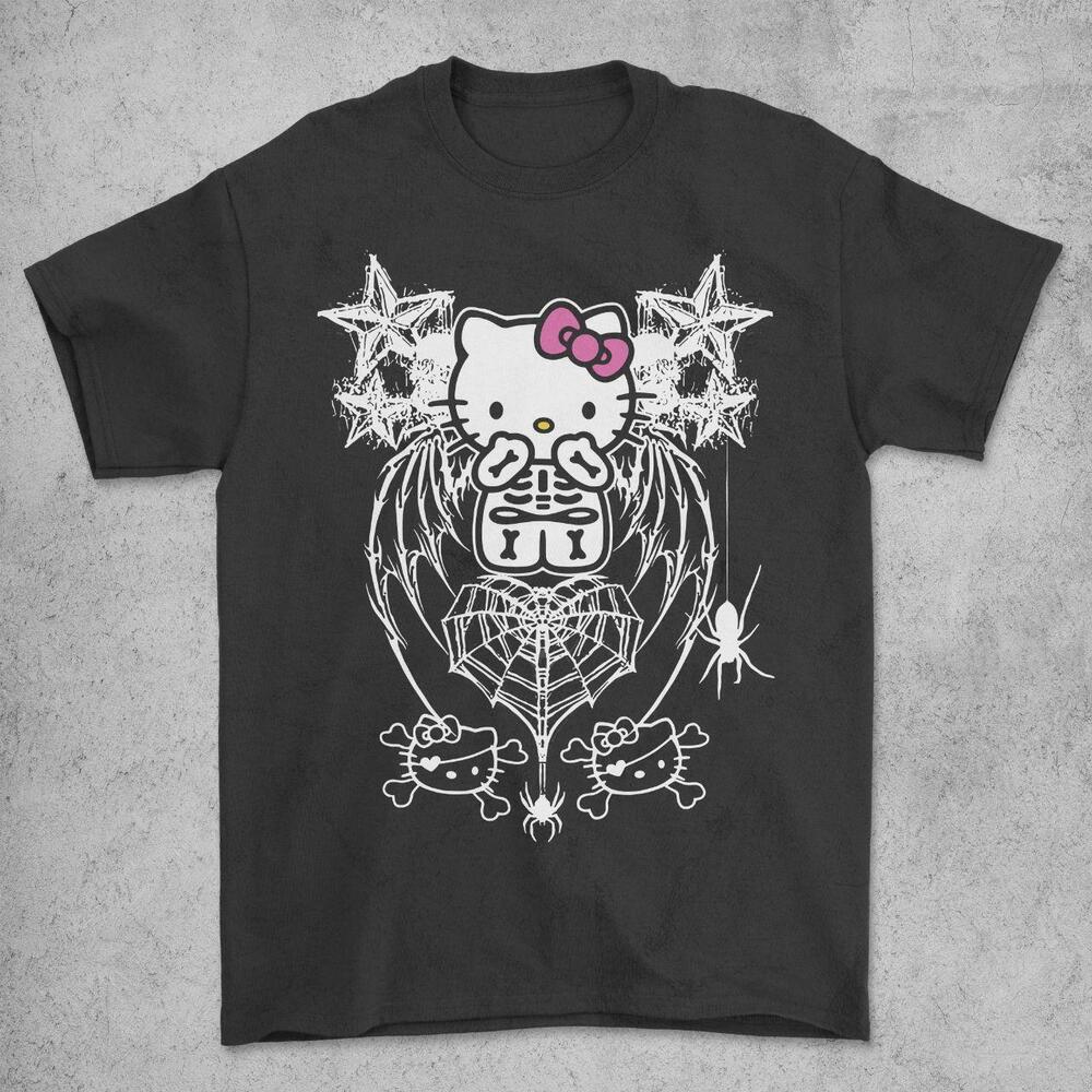 Style Hello Kitty Gothic T-Shirt Blackk